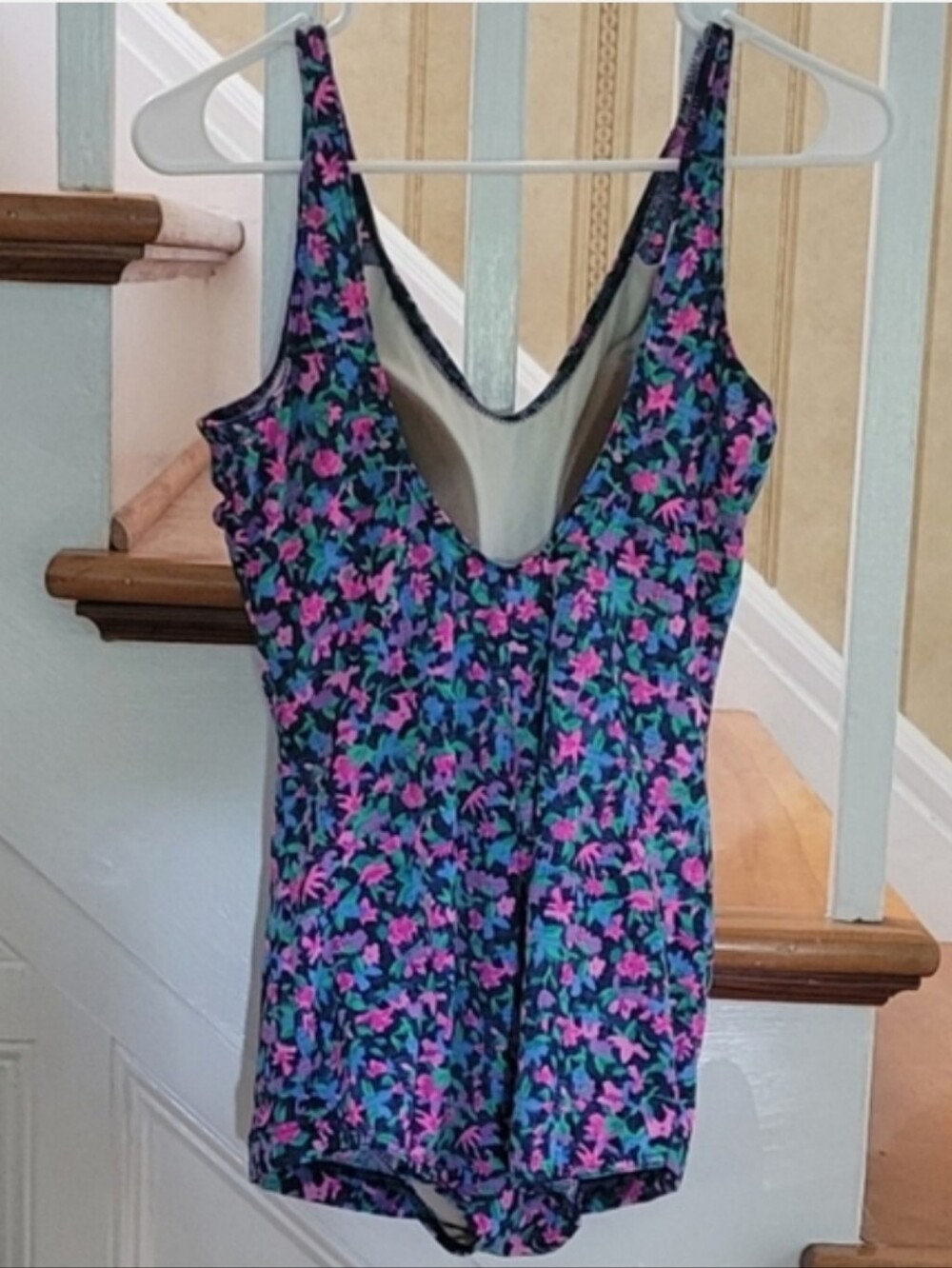 MAILLOT BATTEN Body I.D Floral Bathing Suit Size 16 - Picture 2 of 6